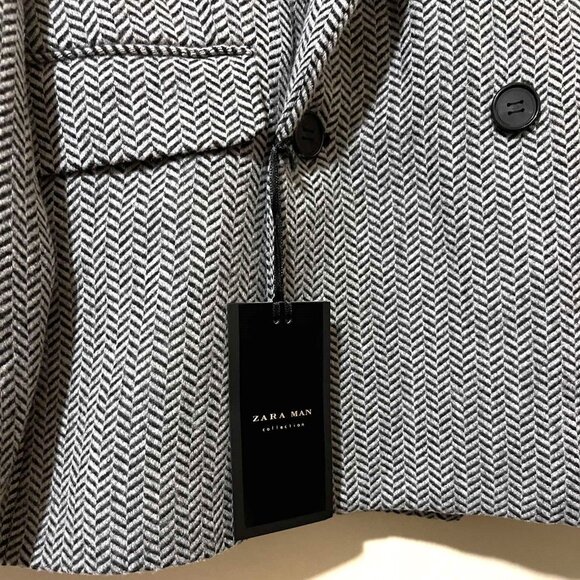 ZARA MAN COLLECTION: Herringbone Sport Coat/Blazer (New) - Picture 2 of 6